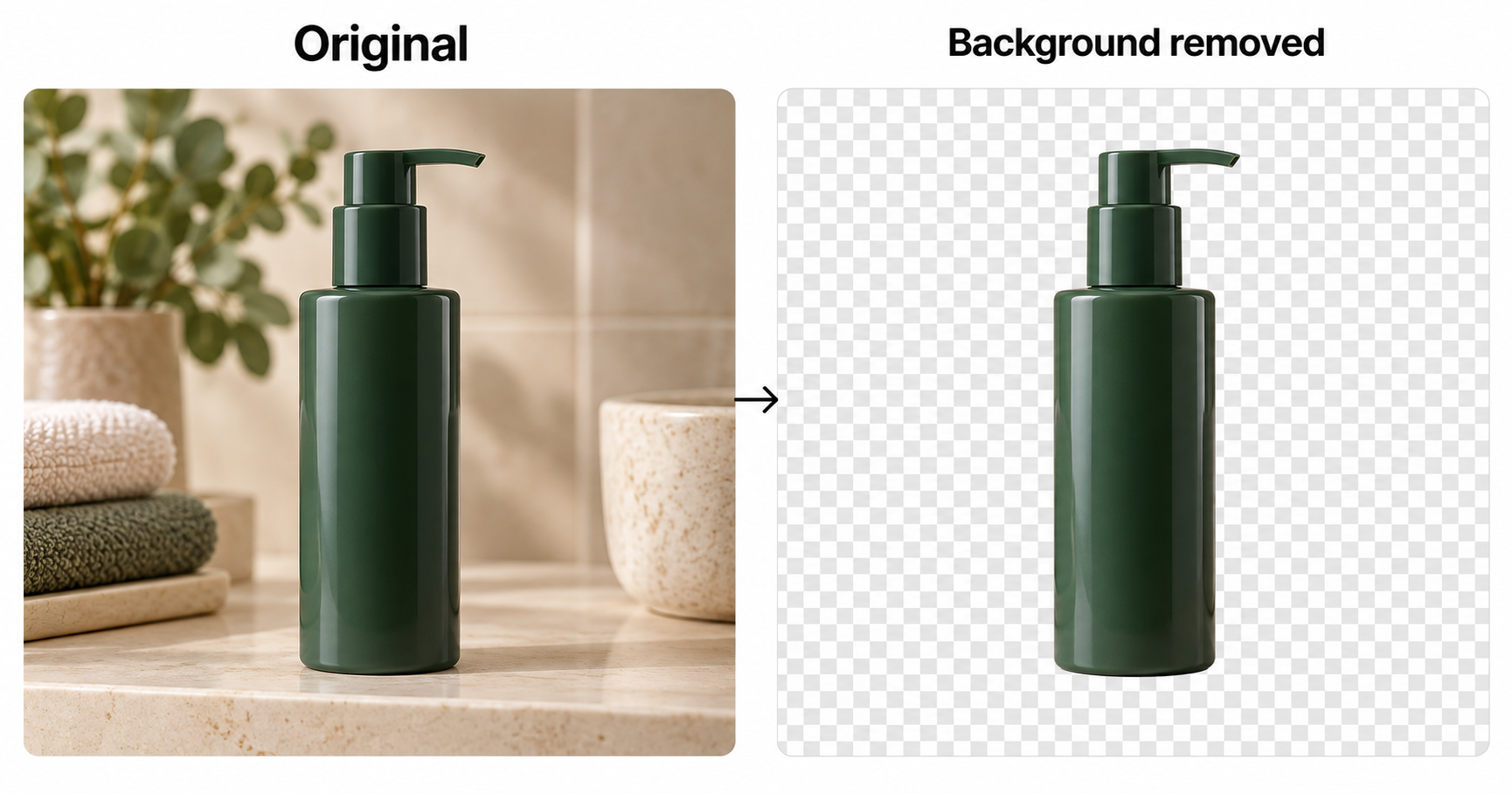 Product photo with a clean transparent cutout